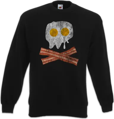 Produktbild von Urban Backwoods Bacon & Egg Skull, Sweatshirt, Farbe: Schwarz, Größe: M