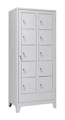 Produktbild von Wäscheverteilerschrank 10 türig Lichtgrau