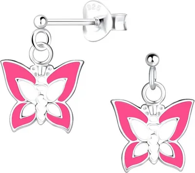 Produktbild von Kinder-Ohrringe: 925 Silber Ohrstecker „Schmetterling“