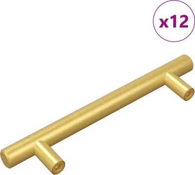 Produktbild von vidaXL Schrankgriff 12 pcs Gold 150 mm Edelstahl