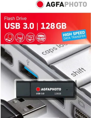 Produktbild von AgfaPhoto USB Stick 3.0, 128GB, Farbe: Schwarz