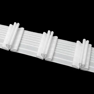 Produktbild von Gardinenband 50m Stehfalte Weiß-65mm 1:3.0 Kräuselband Faltenband