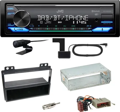 Produktbild von JVC KD-X482DBT Bluetooth USB Digitalradio Einbauset für Ford Fiesta Fusion
