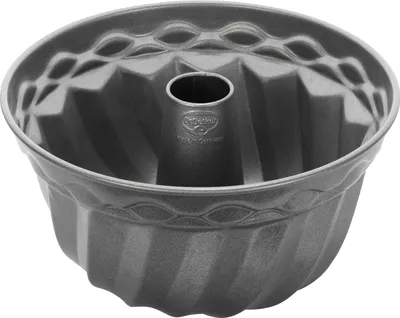 Produktbild von Dr. Oetker Gugelhupfform Ø 24 cm, Backform für Gugelhupf, runde Bundform aus Stahl mit keramisch verstärkter Antihaft-Beschichtung (Farbe: grau)