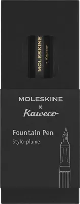 Productafbeelding van Moleskine x Kaweco - Vulpen van ABS-kunststof met M-penpunt - Geschikt voor schrijven en notities - Kleur: zwart