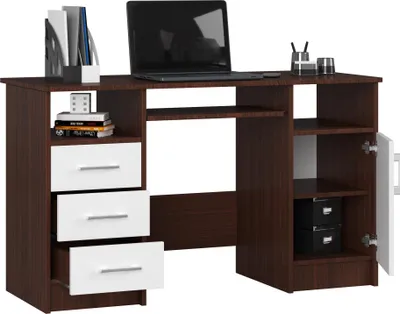 Produktbild von Schreibtisch mit Schubladen | Bürotisch | Tastaturablage
