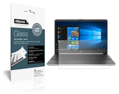 Produktbild von 2x Schutzfolie für HP Laptop 15s-eq0564ng matt - Anti-Shock 9H Folie dipos Glass Kunststoffglas