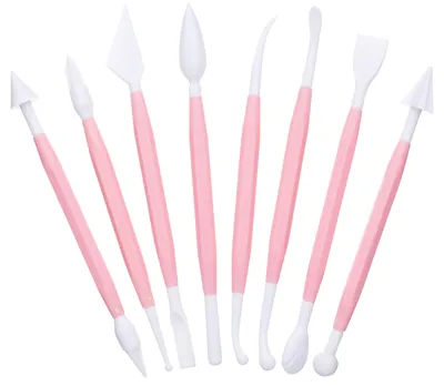 Produktbild von KitchenCraft modellierwerkzeuge 17 cm rosa/weiß 8 Stück