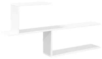 Obrázek produktu pro vidaXL Nástěnná police, bílá, 122 x 18 x 60 cm, materiál: dřevotříska