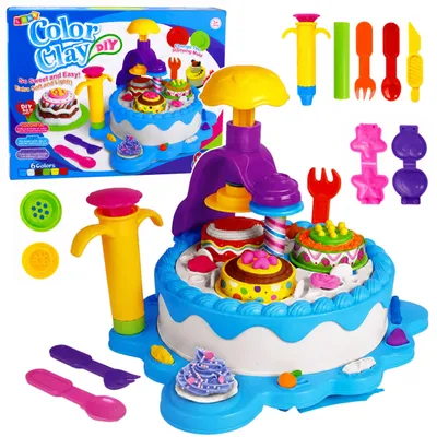 Imagen del producto de Casa De Pastel De Fiesta De Cumpleaños Diy De Arcilla De Colores