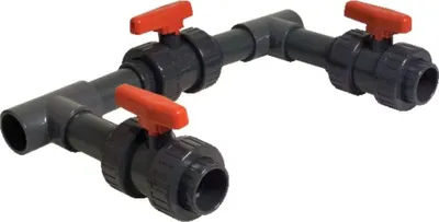 Produktbild von Bypass-Kit für Pool-Wärmepumpe Basis-Set PVC 3 Kugelhähne Fittings