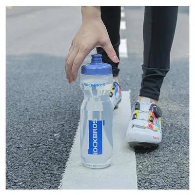 Produktbild von Rockbros Fahrradflasche 750 ml Transparent Blau
