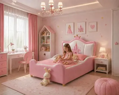 Produktbild von Rosa Kinderbett für Mädchen Prinzessin hochwertig Kinderbetten