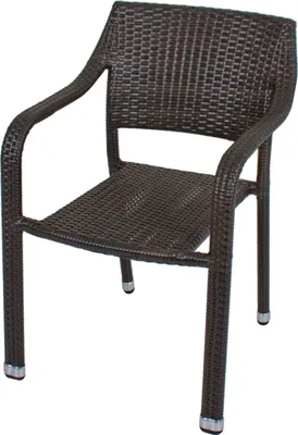 Obrázok produktu pre Záhradné kreslo s podrúčkami Charleston coffee, sada 4 ks, hliník, hnedá farba, 57x82x60 cm