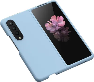 Produktbild von Für Samsung Galaxy Z Fold4 Silikoncase TPU Skin Feel Schutzhülle Hellblau Schutz
