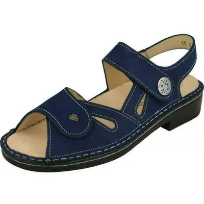 Produktbild von Finn Comfort Costa Damensandalette, bequem, blau, Leder, NEU - Damenschuhe Sandale bequem / lose Einlage, Blau, leder (nubuk)