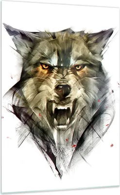 Produktbild von Bilder auf glas - Einteilig - Wolf Tier Wald - 70x100cm - Glasbilder - Wandbilder - Bilder - zum Aufhängen bereit - Wanddekoration aus Glas - Glas Bilder - Wandbild auf Glas - GPA70x100-4070