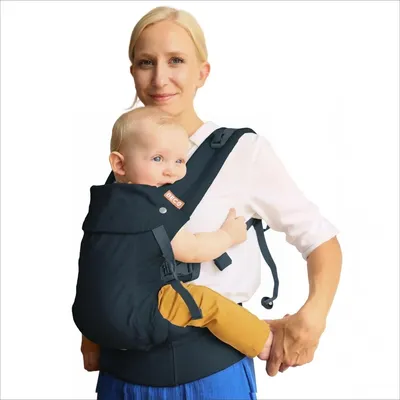 Immagine prodotto di Marsupio Beco Gemini V2 nero – ergonomico, 4 posizioni di trasporto, 3–16 kg, cotone/poliestere, seduta e poggiatesta regolabili