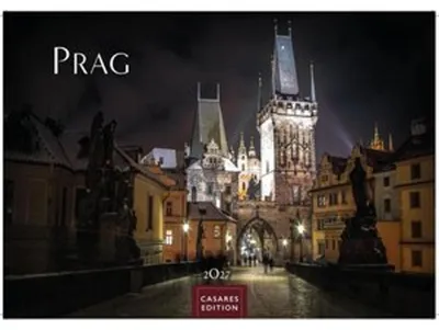 Obrázok produktu pre Pražský kalendár 2027 – nástenný kalendár | Fotokalendár vo veľkom formáte 35 x 50 cm – kvalitné fotografie najznámejších pražských pamiatok, historických námestí a malebných zákutí