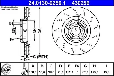 Zdjęcie produktu dla Tarcza Hamulcowa Db Przód C118/X118/H247/X247/W177/W247 1,3-2,0 18-