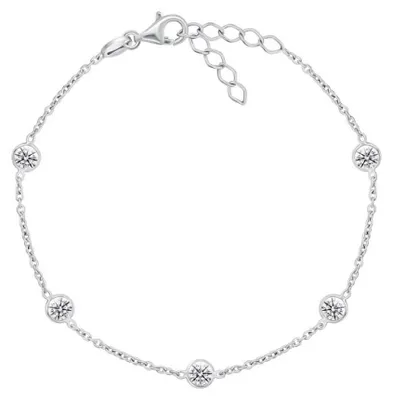 Produktbild von Charmantes Silberarmband mit Zirkonen BRC105W