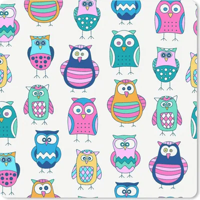 Produktbild von MuchoWow® Mauspad Mousepad Regenbogen - Eule - Cartoon 30x30 cm - Mousepads - Maus Mat - Pad - Mausunterlage - Gaming