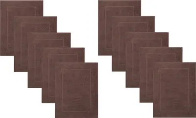 Produktbild von Betz 10 Stück Badvorleger 50x70 cm PREMIUM Badematte Badteppich Duschvorleger 100% Baumwolle 650g/m² Farbe: nuss