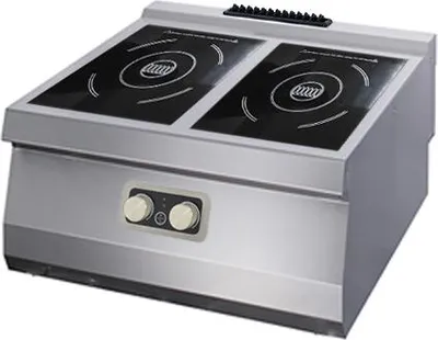 Productafbeelding van Maxima - Professioneel inductiekookoppervlak - 2 branders - Dubbele unit - 70 cm diep - Elektrisch