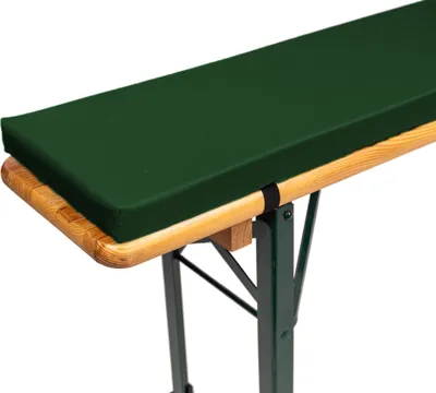 Produktbild von TexDeko Bierbankauflage 220x25x4cm mit Reißverschluss Dunkelgrün Wasserabweisend