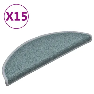 Zdjęcie produktu dla vidaXL Podkładki pod stopy 15 szt. 56x17x3 cm Morski błękit Półokrągłe
