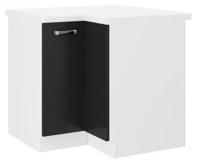 Produktbild von Küchen Eckunterschrank 89x89 cm für das Modell „Omega 240 Schwarz + Weiss“