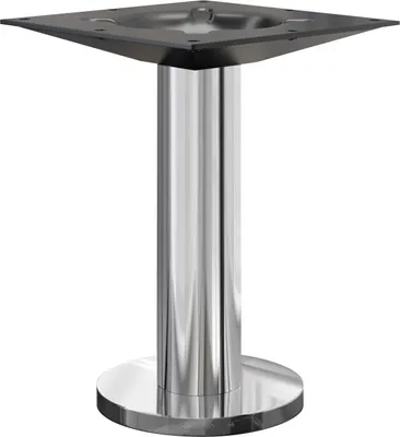 Produktbild von MILAN | Bistro Lounge Tischgestell | Edelstahl | Fuß: Ø 18 cm | Säule: 7,6 x 36 cm | Bodenmontage | Tischgestell Rund, Tischbein Edelstahl