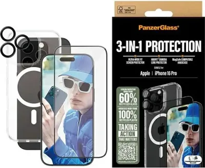 Produktbild von PanzerGlass 3-in-1 Protection Bundle iPhone 16 Pro