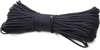 Image de Kit de démarrage pour paracorde - Idéal pour les activités de plein air - Camping et survie - Fonction 4 en 1 - Taille unique - Noir