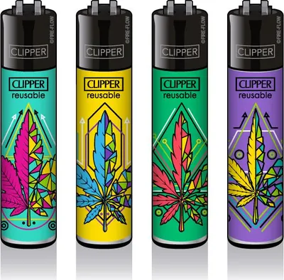 Produktbild von Clipper Feuerzeuge 4er Set: Geometrical Leaves #2