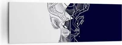 Produktbild von Bild auf Leinwand - Leinwandbild - Abstraktion modern - 160x50cm - Wand Bild - Wanddeko - Leinwanddruck - Bilder - Kunstdruck - Wanddekoration - Leinwand bilder - Wandkunst - AB160x50-4059