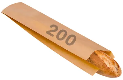 Brottüten Kraftpapier 200 Stück 55 cm für Baguette