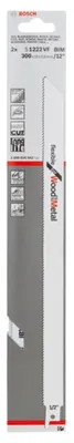 Obrázek produktu pro Bosch S 1222 VF, Plast zpevněný sklolaminátem, Kov, Plech, Dřevo s hřebíky, 1,8 mm, 2,6 mm