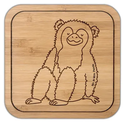 Produktbild von Mr. & Mrs. Panda Tischschoner Affe - Transparent - Geschenk, Tischuntersetzer, gläseruntersetzer, Untersetzer Kork, Liebe, Affen, Motivation, Wildtiere, Tassenuntersetzer