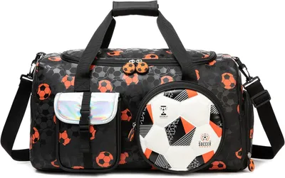 Obrázok produktu pre Športová taška, detská športová taška, čierna futbal, 50.8 x 27.9 x 20.8 cm, pre šport