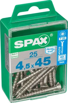 Produktbild von Spax Universalschrauben 4.5 x 45 mm TX 20 - 25 Stück Edelstahl
