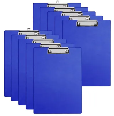 Image de Lot de 10 classeurs en PVC et carton, format A4, de couleur bleue
