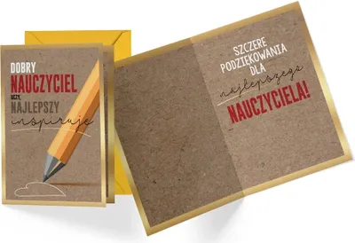 Zdjęcie produktu dla Kartka Okolicznościowa - dla Najlepszego Nauczyciela