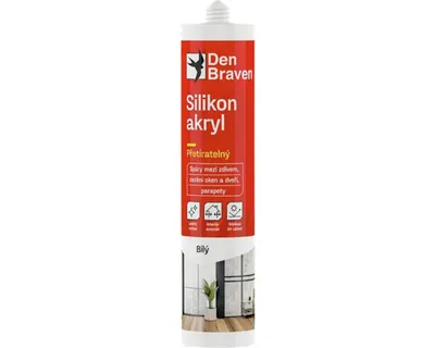 Obrázek produktu pro Silikon akryl Den Braven kartuše 280 ml, bílá