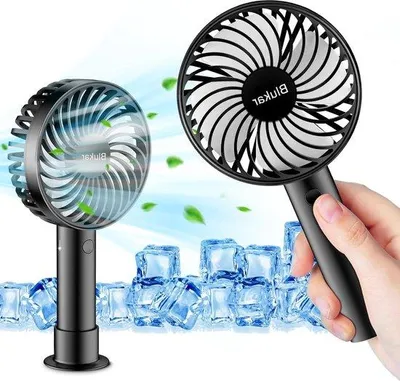 Image de Petit ventilateur USB de voyage pour le bureau, noir