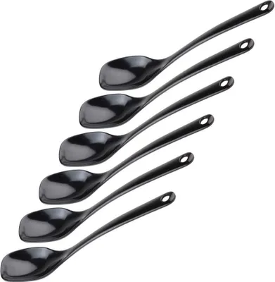 Produktbild von 6er Set Kunststofflöffel Salatlöffel Salatbesteck Servierlöffel Löffel 30,5 cm