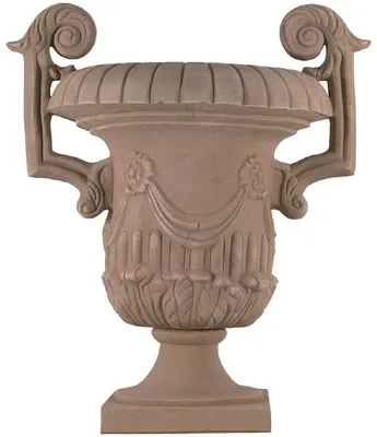 Immagine prodotto di Casa Padrino Vaso da fiori barocco in terracotta Ø 63 x H. 73 cm - Vaso in Vetroceramica fatto a mano - Decorazione per balconi e giardini - Accessori decorativi in stile barocco - Nobile e magnifico