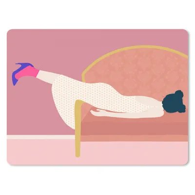 Produktbild von MuchoWow® Mauspad Mousepad Vintage - Frauen - Pastell 23x19 cm - Mousepads - Maus Mat - Pad - Mausunterlage - Schreibtischunterlage - Mauspad