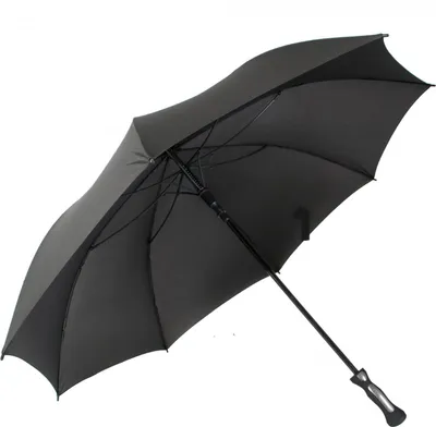 Produktbild von Teleskop Regenschirm in Schwarz 130 cm mit Gummi-Handgriff Winddicht