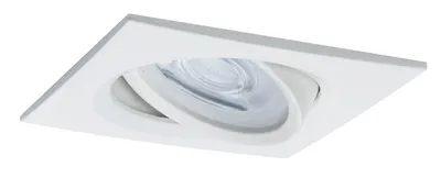 Obrázek produktu pro Sada vestavěných světel Paulmann Premium Nova, hranatá, otočná, stmívatelná, LED, 1x7W, 230V, patice GU10, průměr 51mm, bílá s hliníkovými a zinkovými prvky